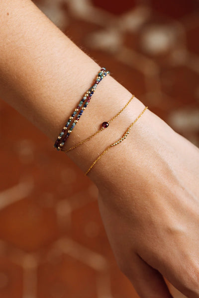 Queen Choker/Double Bracelet Precious Stones