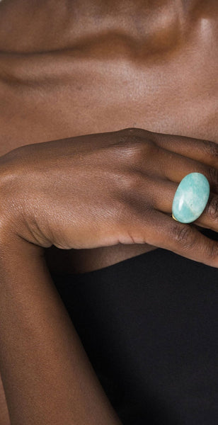 Gold Ring - Amazonite