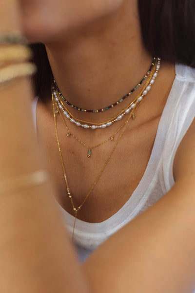 Queen Choker/Double Bracelet Precious Stones