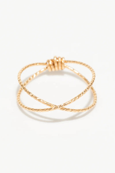 Crossed Éclat Ring