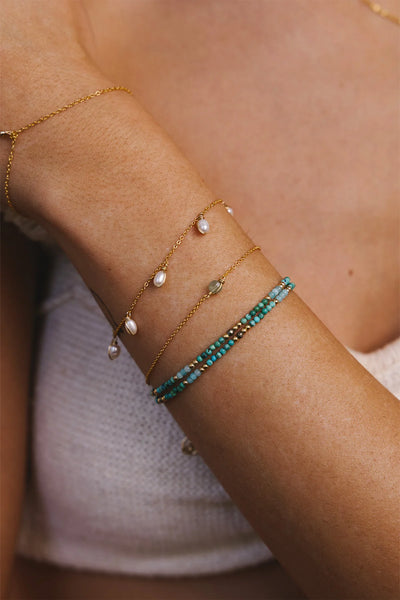 Queen bracelet Gold Blue Blend