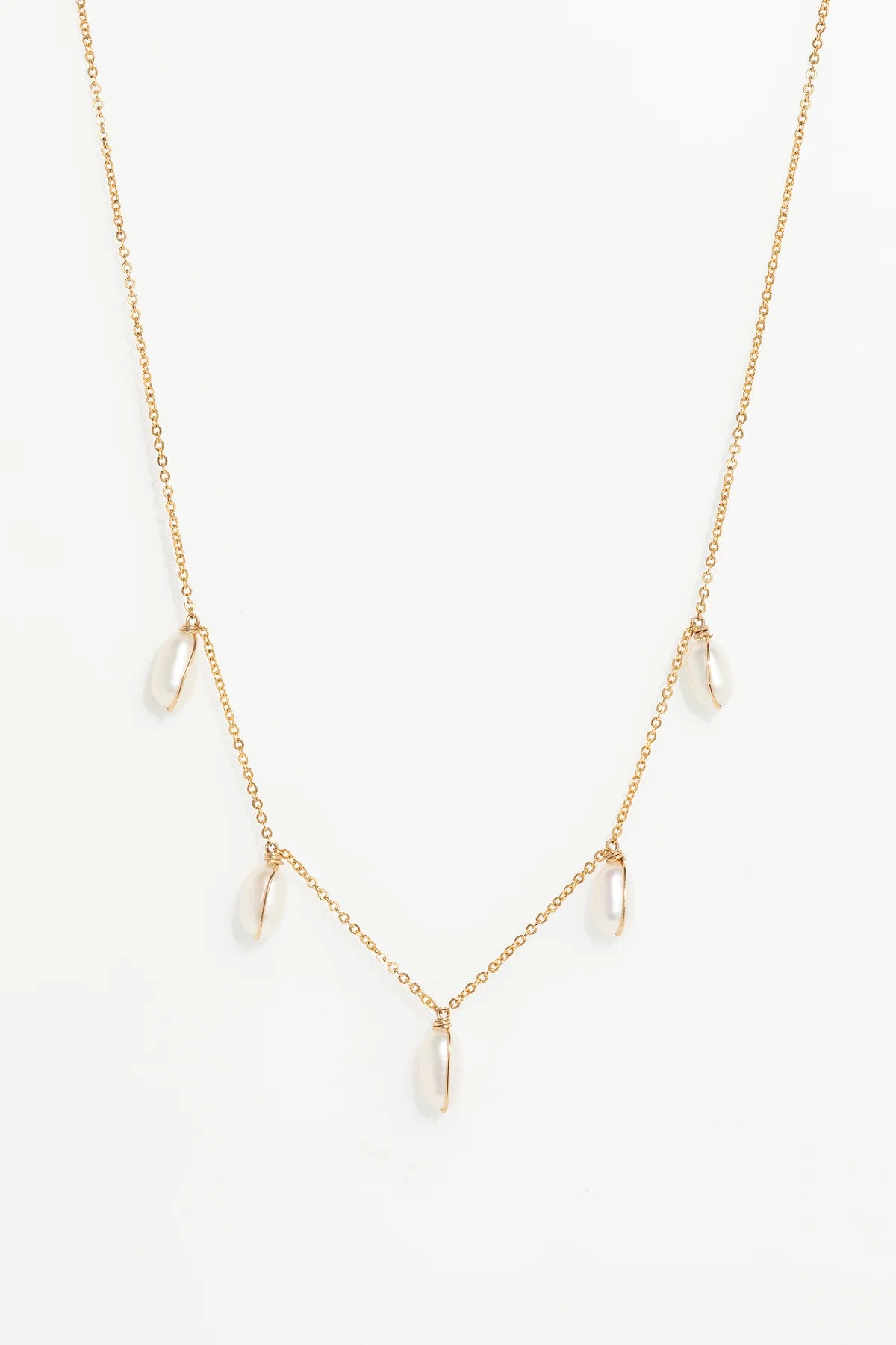 Embracing Necklace - Pearl